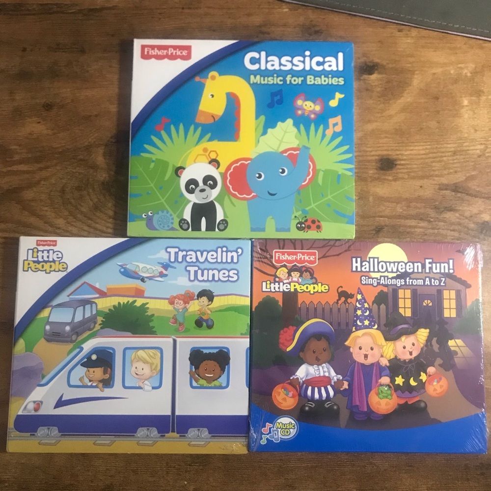 Fisher Price Little People Three(3) CD NEW Sealed - Halloween Travelin Classical
